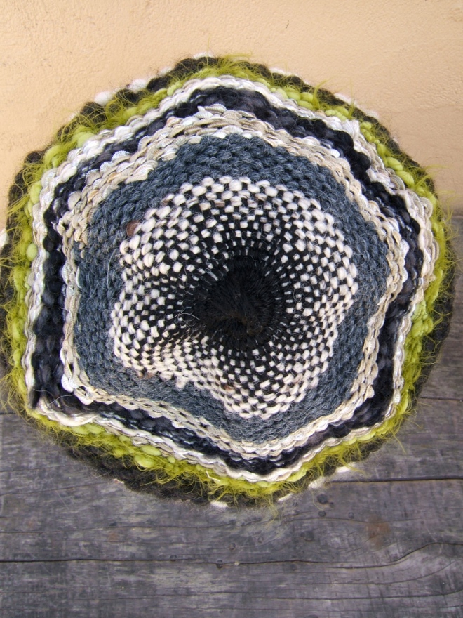 circular weaved hat